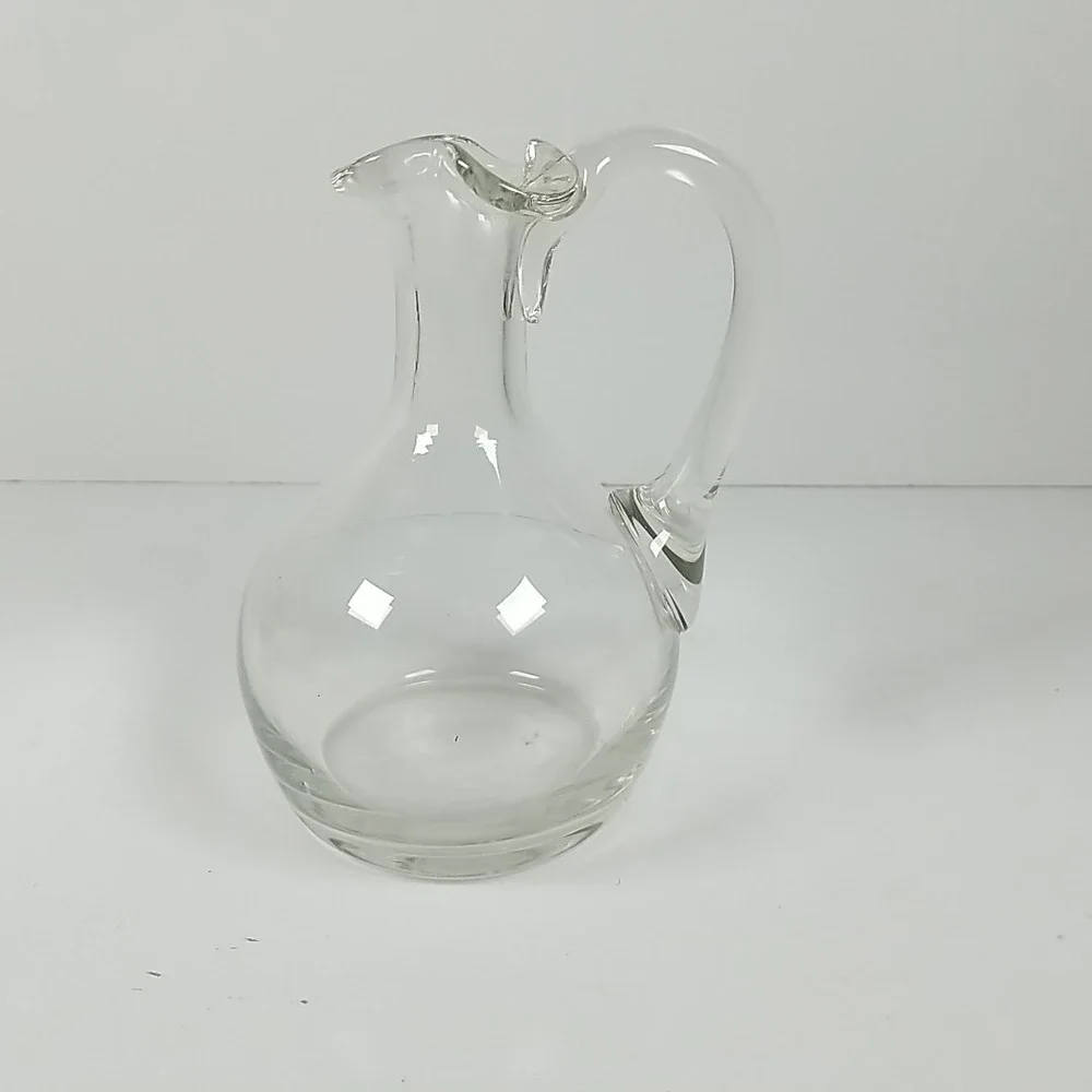 Antique Vintage Hand Blown Glass Single-Spout Cruet Oil Dispenser